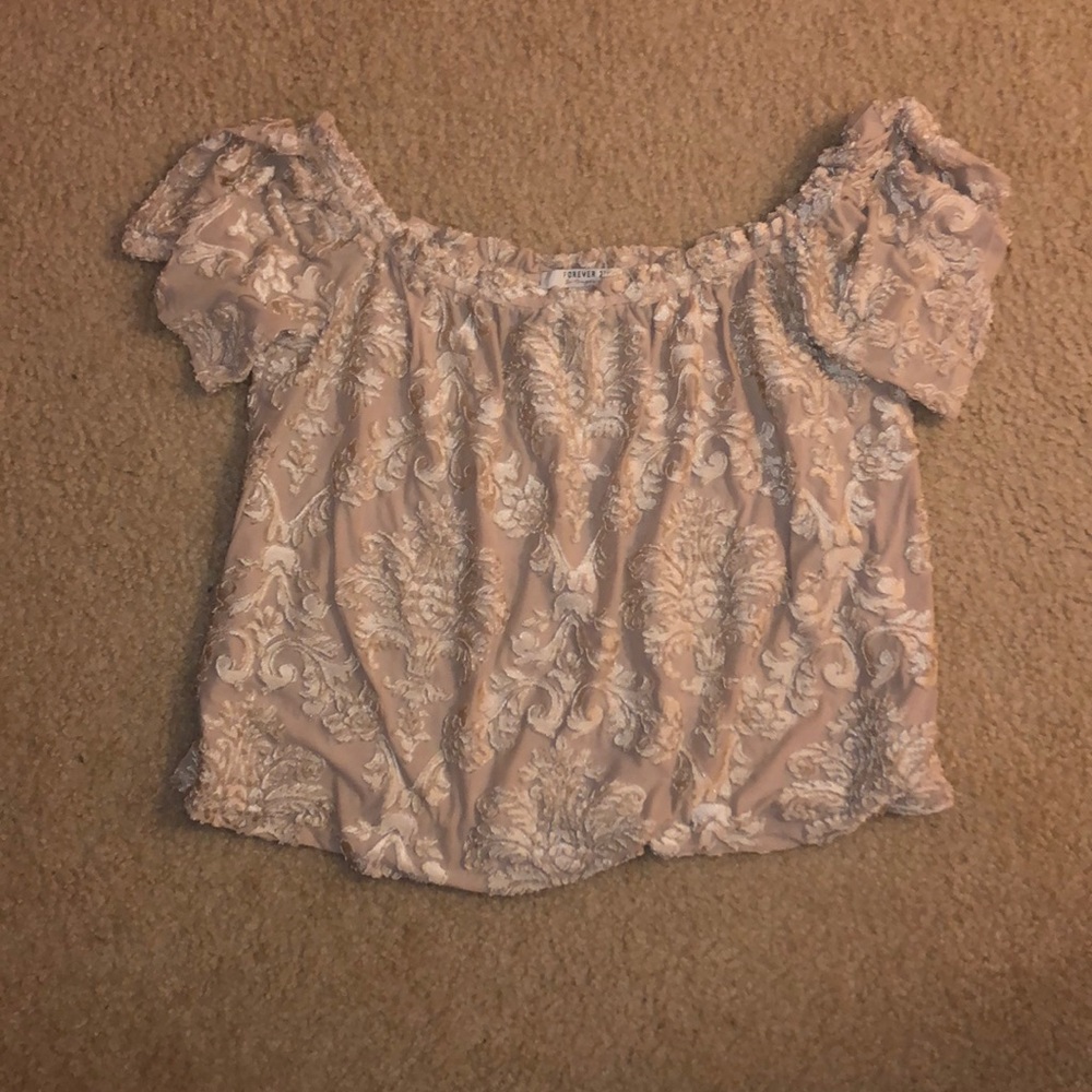 Forever 21 Velvet Crop Top